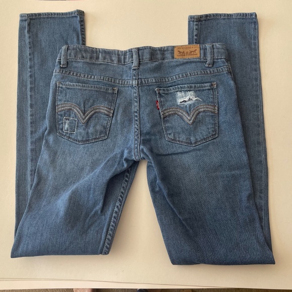 Levi’s GIRLS  Distressed Jeans Size 14 regular - Picture 12 of 16
